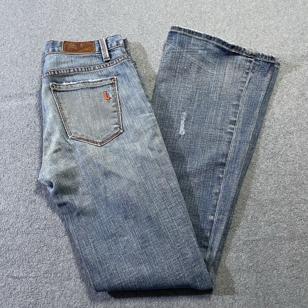 Vintage Landlubber Snap Button Flare Jeans Made in USA Y2K Low Rise 28x33 Denim